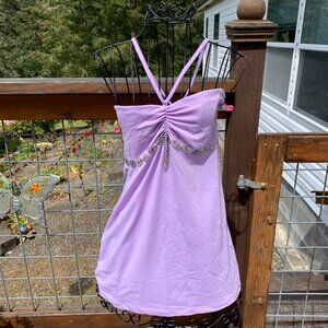NEW Romina Fashion Women's size 1X-2X or 3X Lilac Purple Bandeau Style Halter